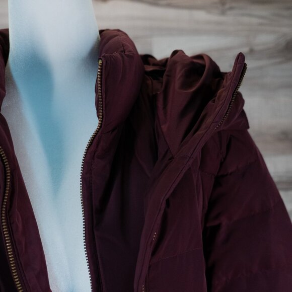 COLE HAAN SIGNATURE Women's 40" Taffeta Down Hooded Coat - Picture 9 of 10